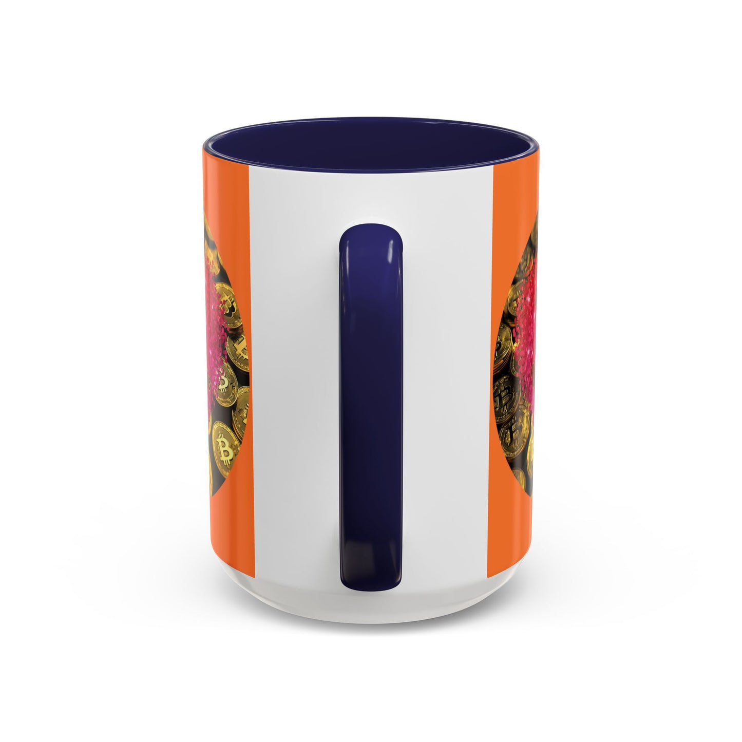 Bitcoin is My Valentine Orange Accent Mug by cypherpunkgear.com
