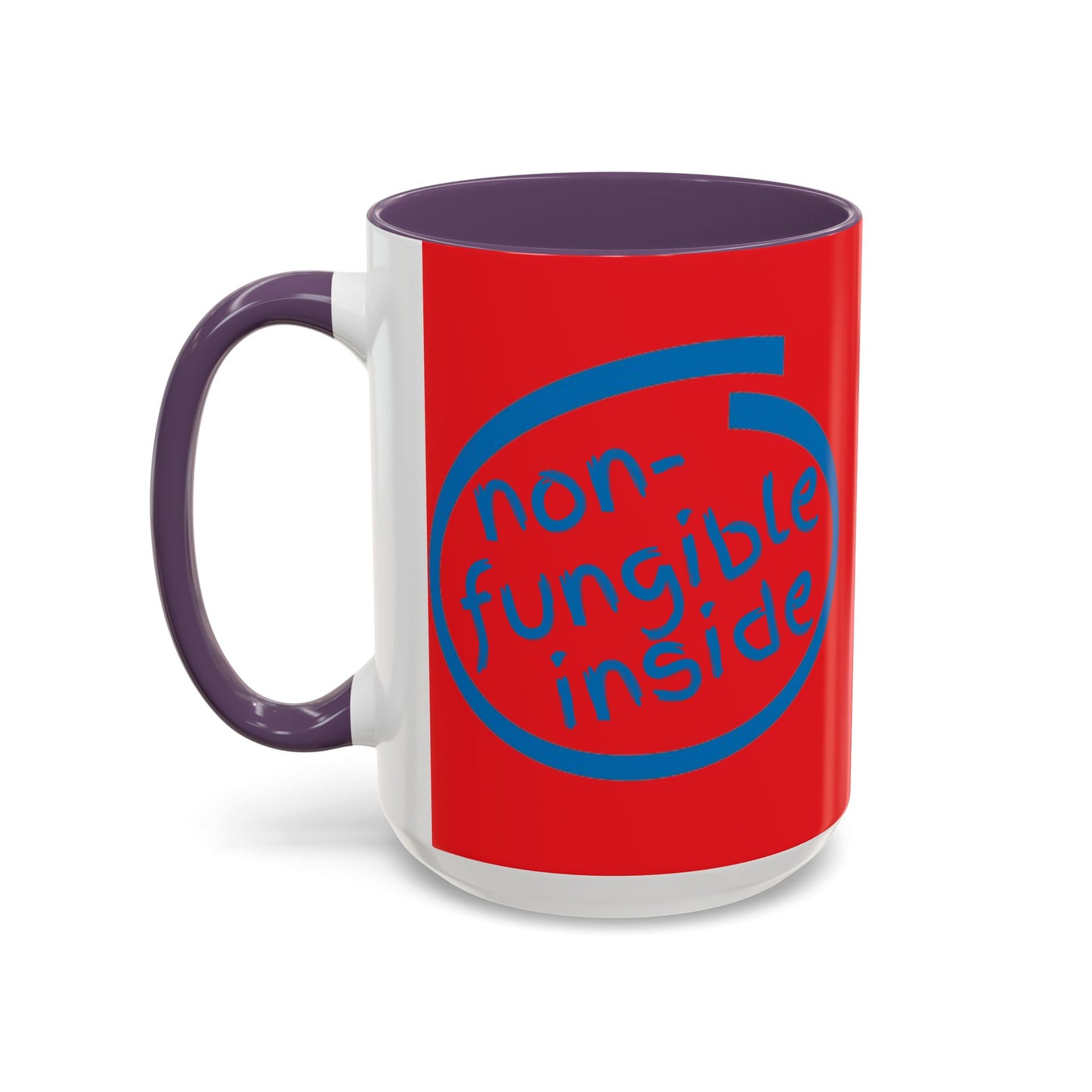 Non-Fungible Inside Red Accent Mug by cypherpunkgear.com