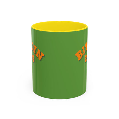 Bitcoin 2009 Green Accent Mug by cypherpunkgear.com
