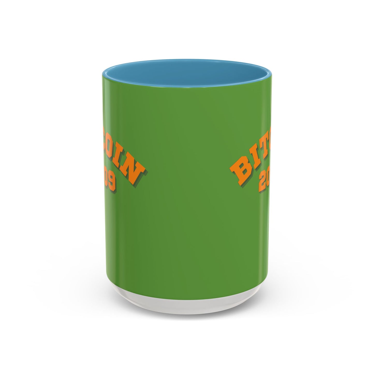 Bitcoin 2009 Green Accent Mug by cypherpunkgear.com