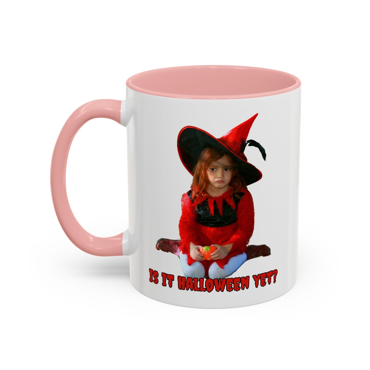 Is it Halloween yet? White Accent Mug by CreepyCrafts.boo