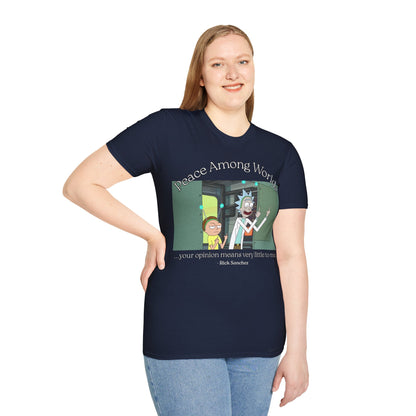 Peace Among Worlds! Dark colors Unisex T-Shirt by cypherpunkgear.com