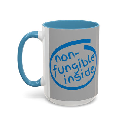 Non-Fungible Inside Grey Accent Mug by cypherpunkgear.com