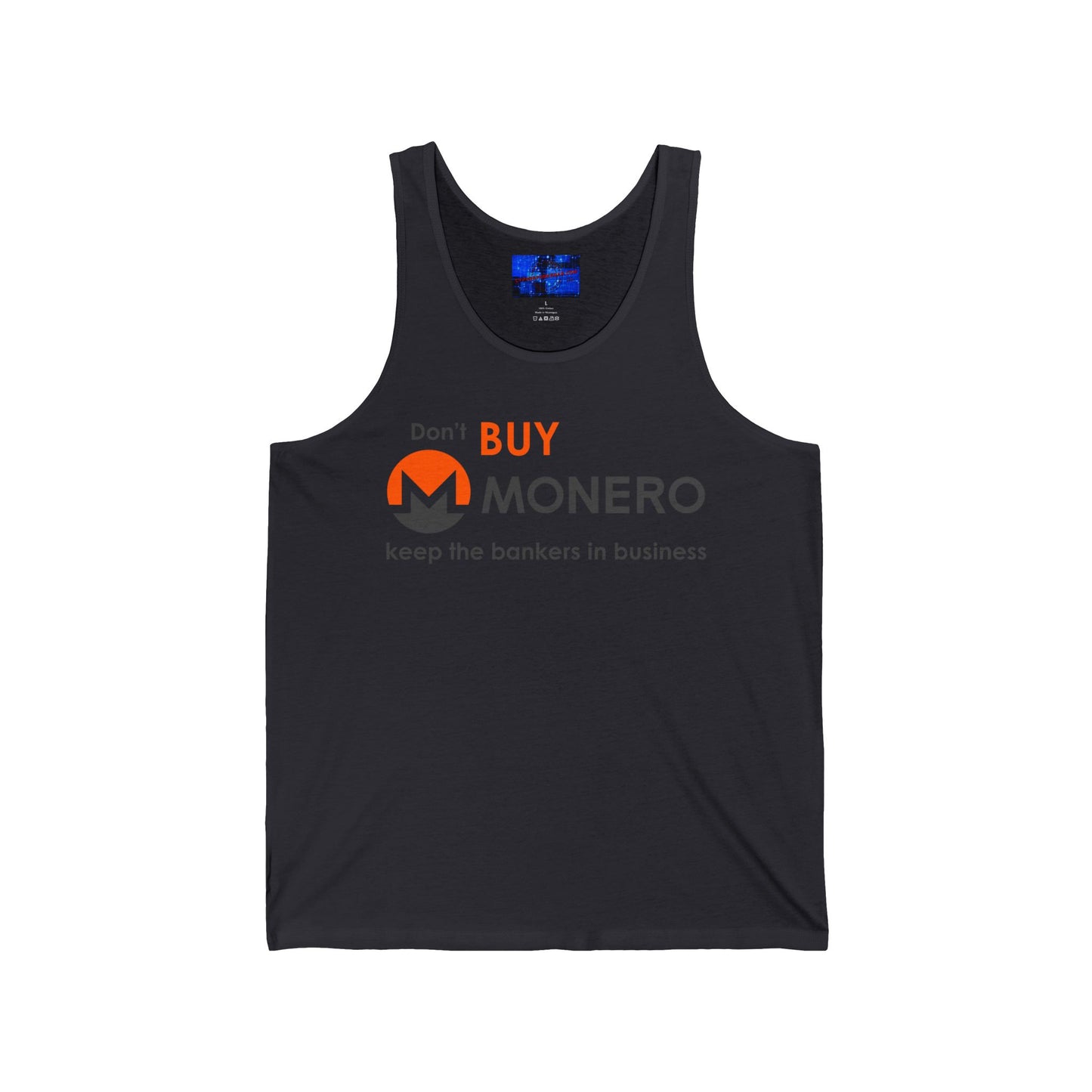 Don't buy Monero (XMR) Unisex Jersey Tank Top by cypherpunkgear