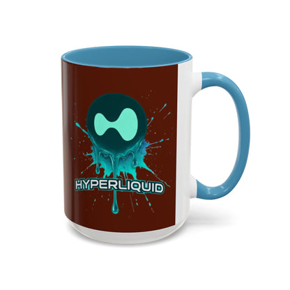 HYPE Drip Brown Accent Mug by cypherpunkgear.com