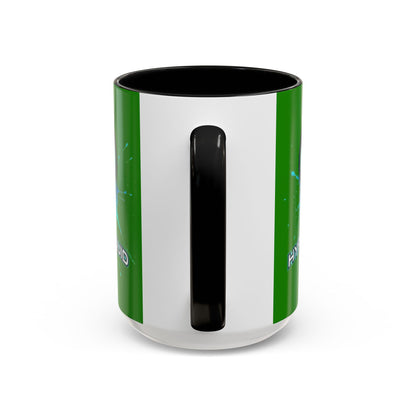 HYPE Drip Green Accent Mug by cypherpunkgear.com