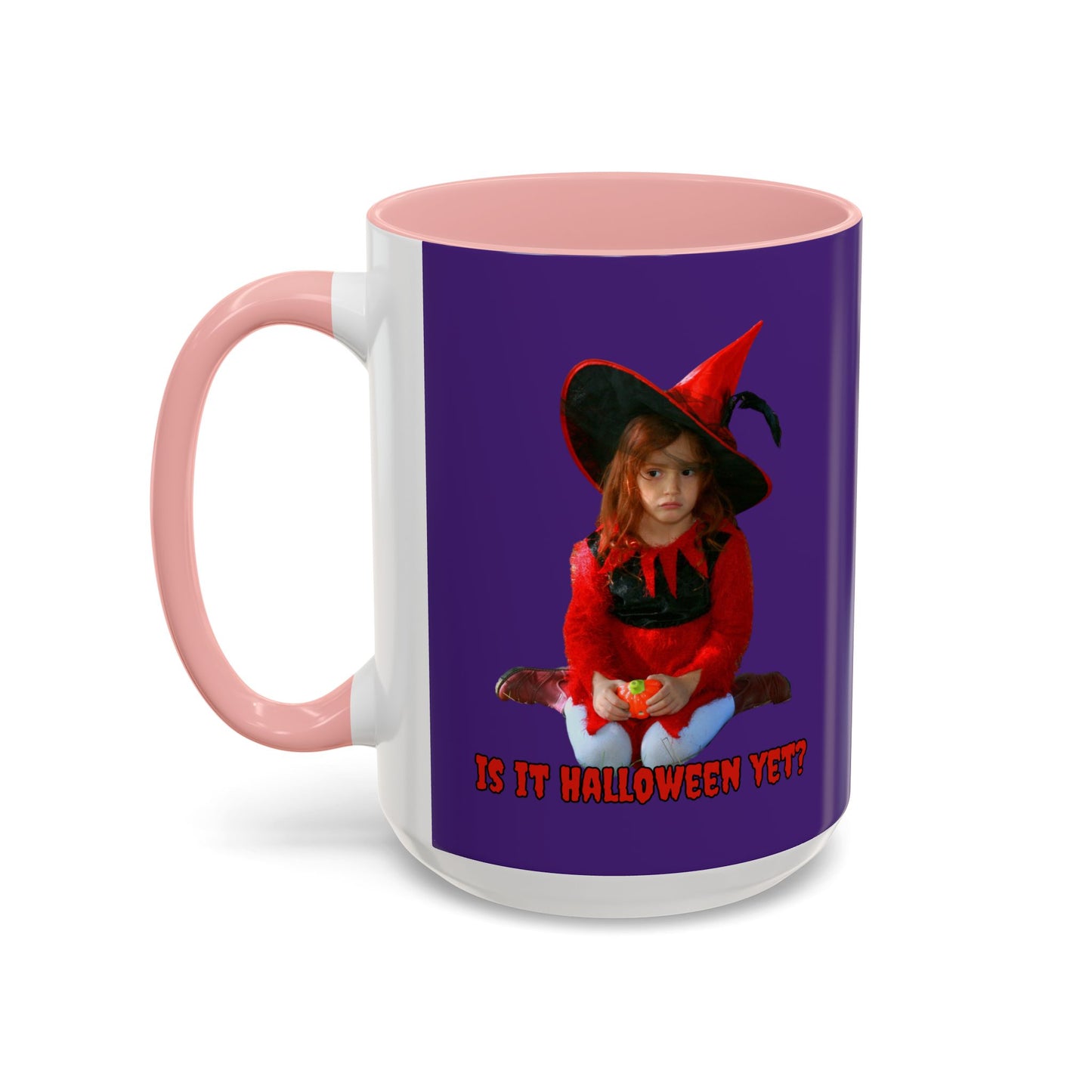 Is it Halloween yet? Dark Purple Accent Mug by CreepyCrafts.boo