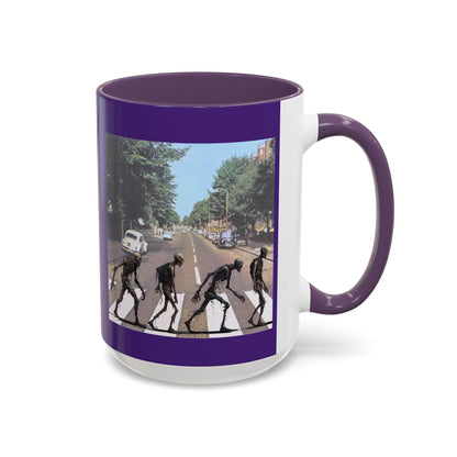 2-sided, Scabby Road Purple Accent Mug by CreepyCrafts.boo
