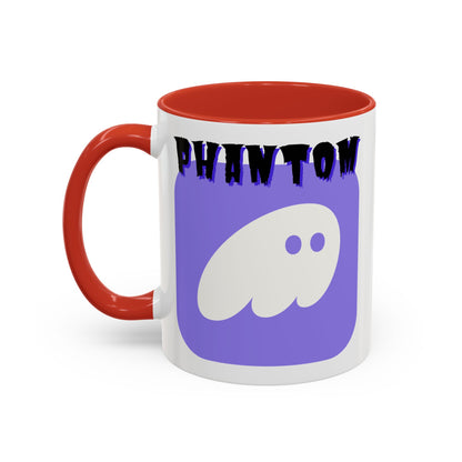 Phantom Hot Wallet White Accent Mug by cypherpunkgear.com