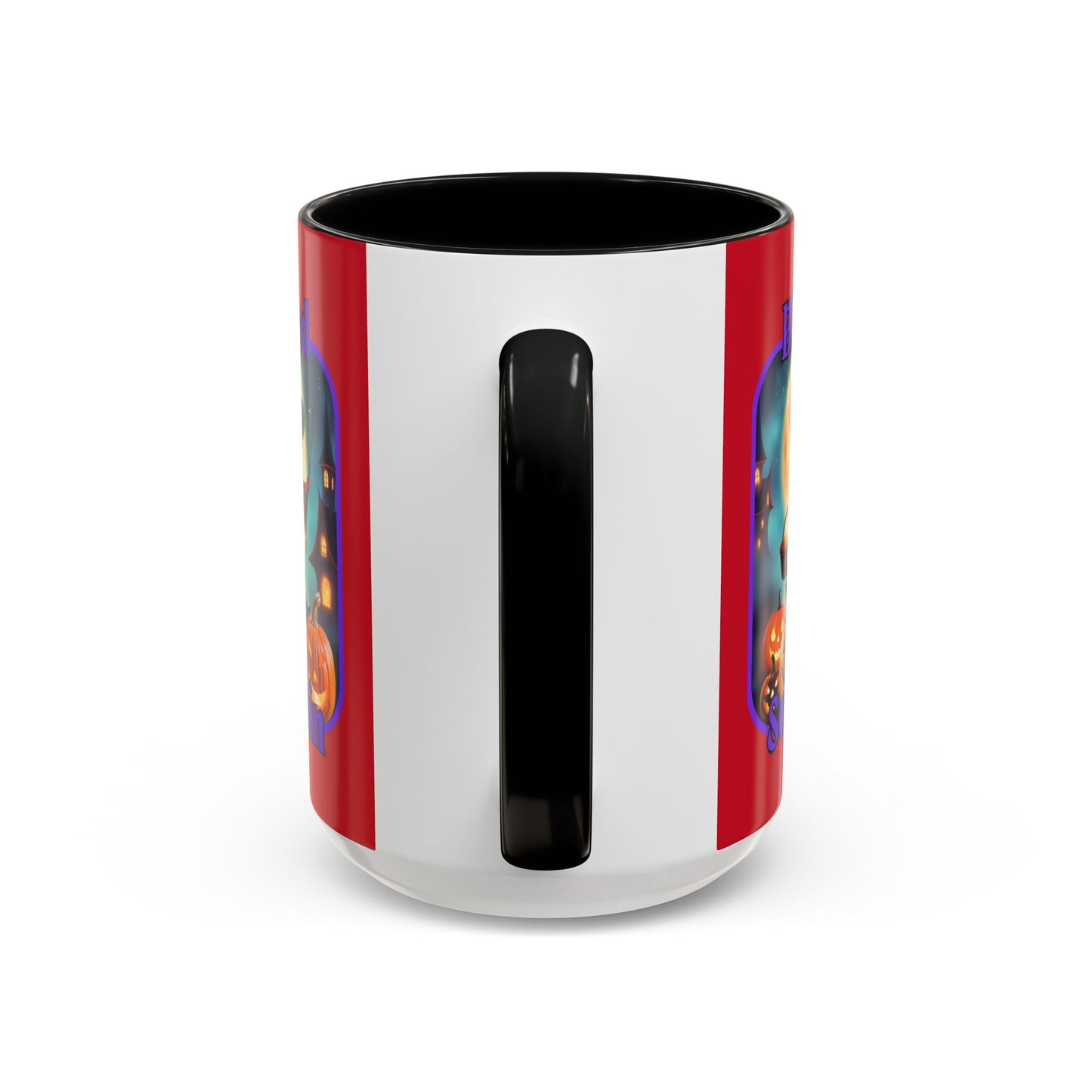 Blessed Samhain Little Witch Purple font Red Accent Mug by CreepyCrafts.boo