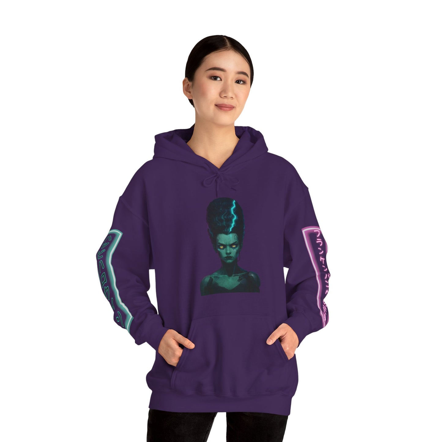 Bride of Frankenpunk Hoodie Unisex Hooded Sweatshirt by CreepyCrafts.boo