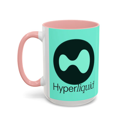 Hyperliquid Black font Light Hyperliquid Accent Mug by cypherpunkgear.com