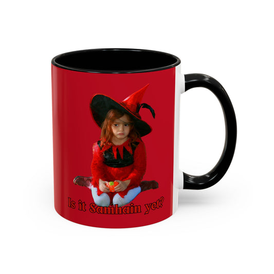 Is it Samhain yet? Red Accent Mug by CreepyCrafts.boo