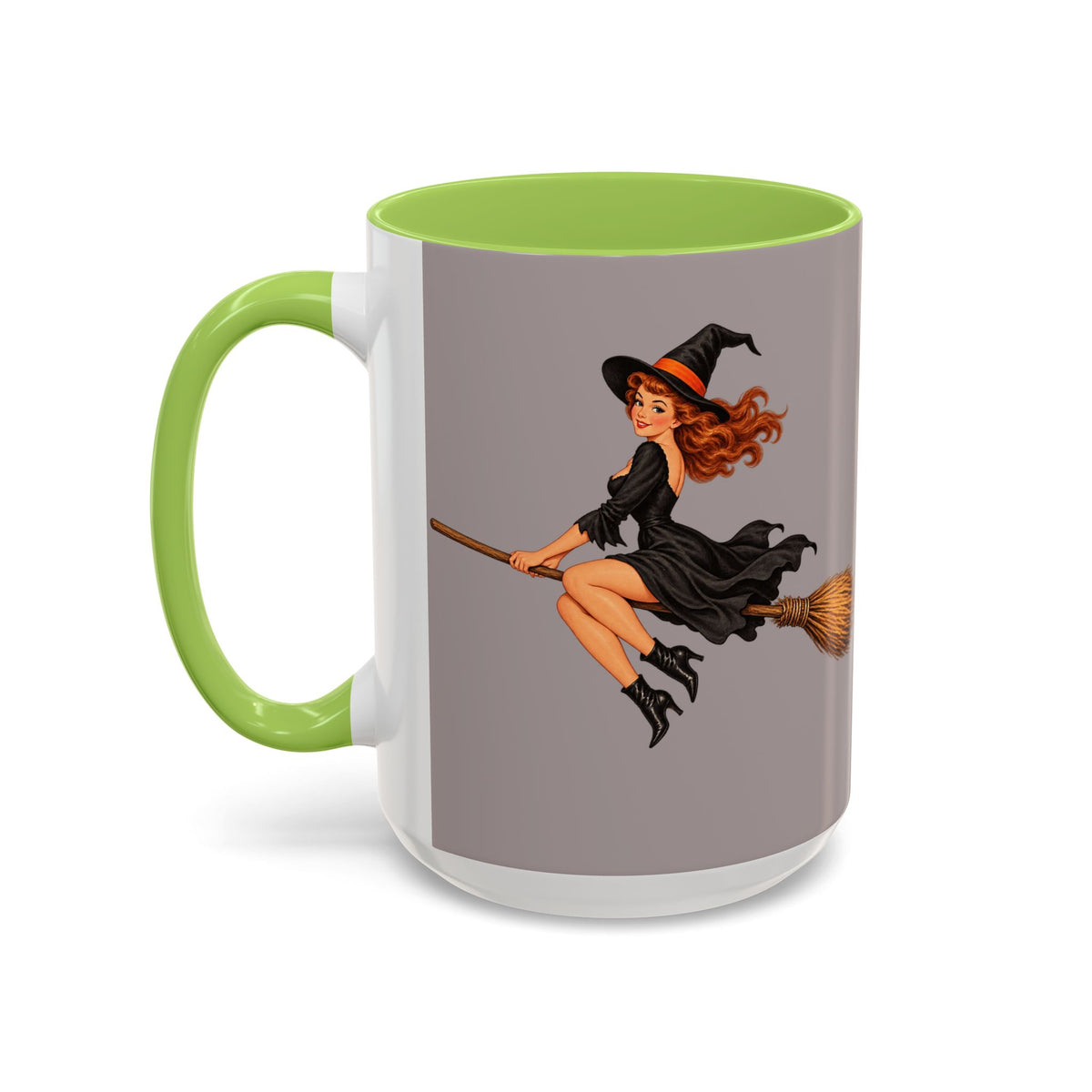 Hazel Hex Grey Accent Mug by CreepyCrafts.boo