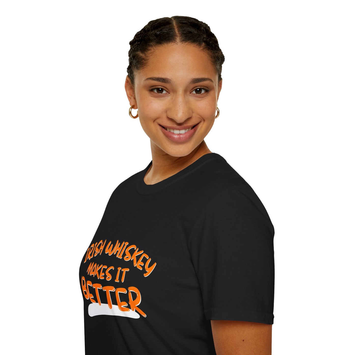 Irish Whiskey makes it better OGfont DKcolors Unisex T-Shirt by cypherpunkgear.com