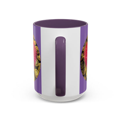 Bitcoin is My Valentine Light Purple Accent Mug by cypherpunkgear.com