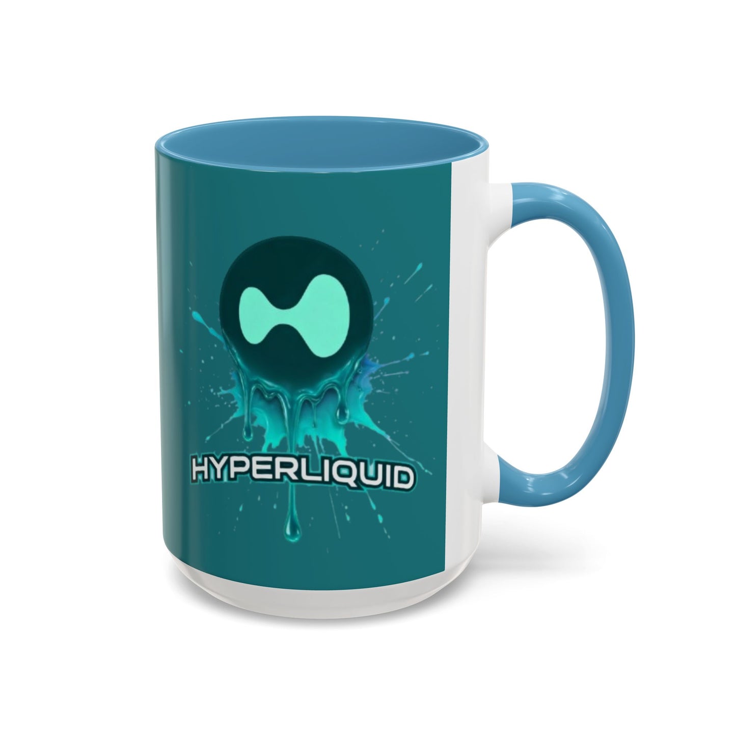 HYPE Drip Hyperliquid Accent Mug by cypherpunkgear.com