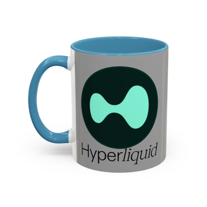 Hyperliquid Black font Grey Accent Mug by cypherpunkgear.com