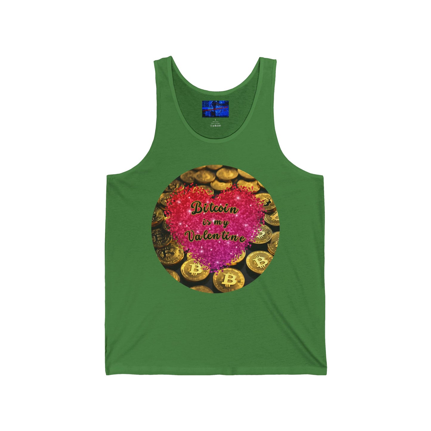 Bitcoin is My Valentine Unisex Jersey Tank Top by cypherpunkgear.com