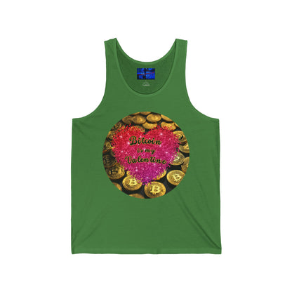 Bitcoin is My Valentine Unisex Jersey Tank Top by cypherpunkgear.com