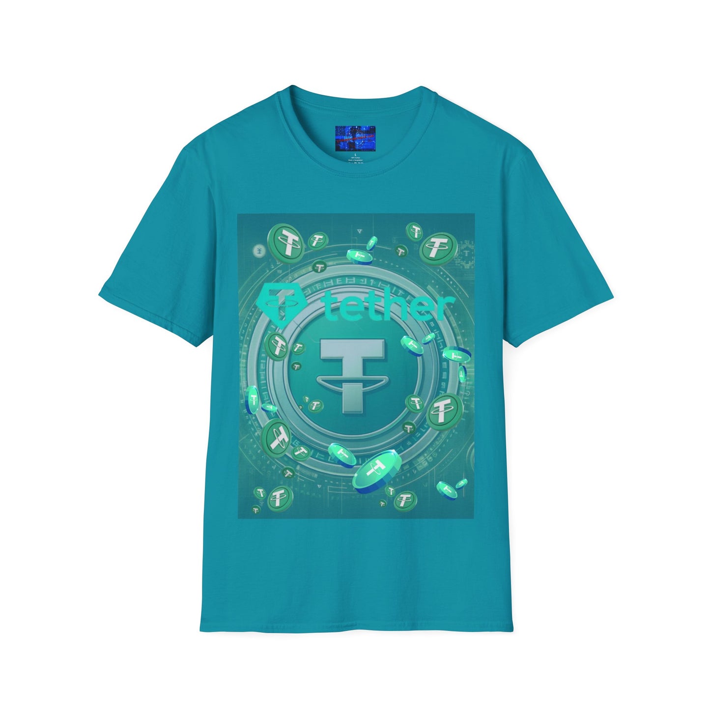 Tether Dark colors Unisex T-Shirt by cypherpunkgear.com