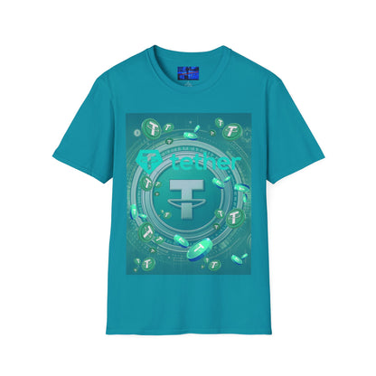 Tether Dark colors Unisex T-Shirt by cypherpunkgear.com