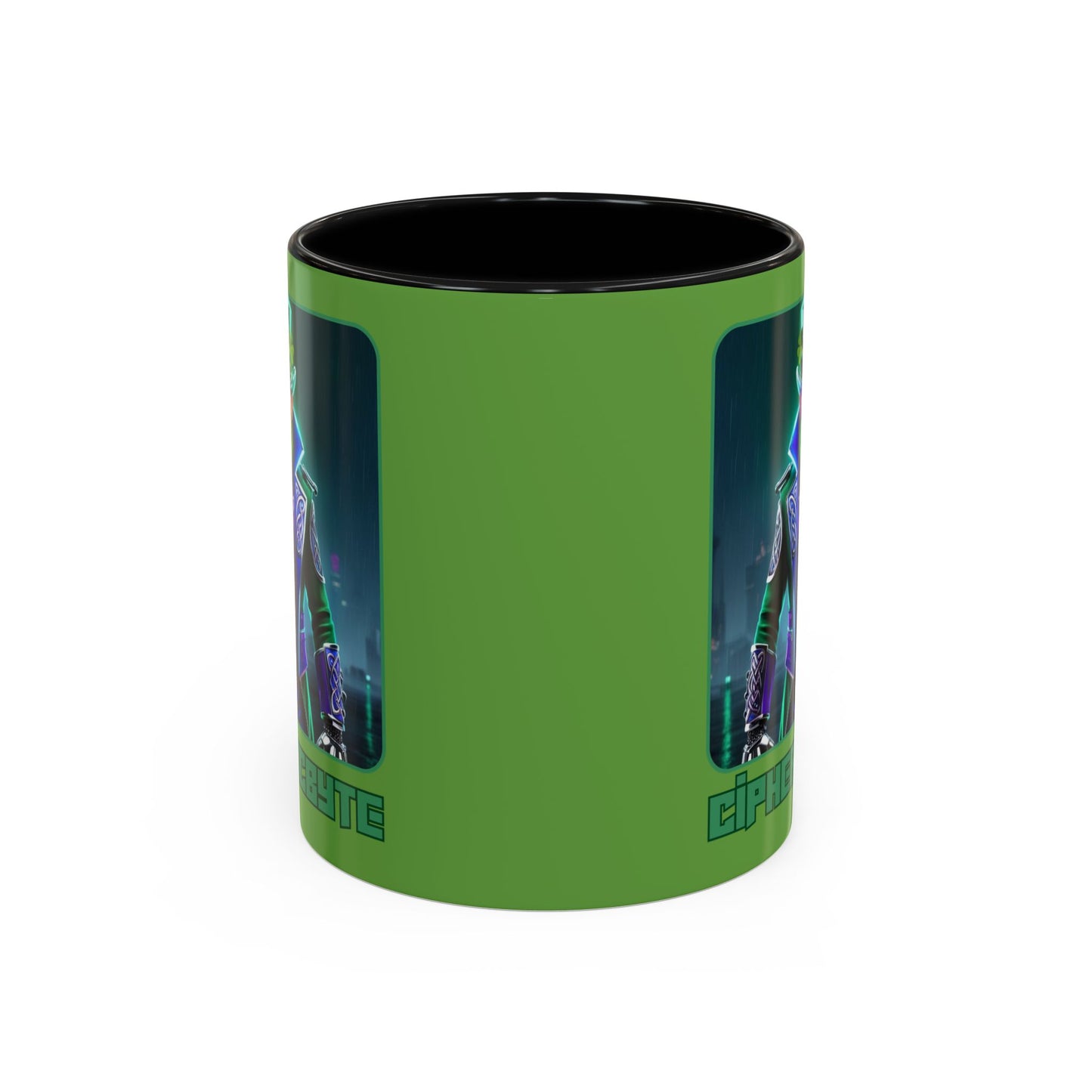Cipher McByte Accent Mug by cypherpunkgear.com