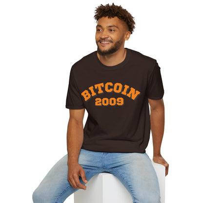 Bitcoin 2009 Dark colors Unisex T-Shirt by cypherpunkgear.com