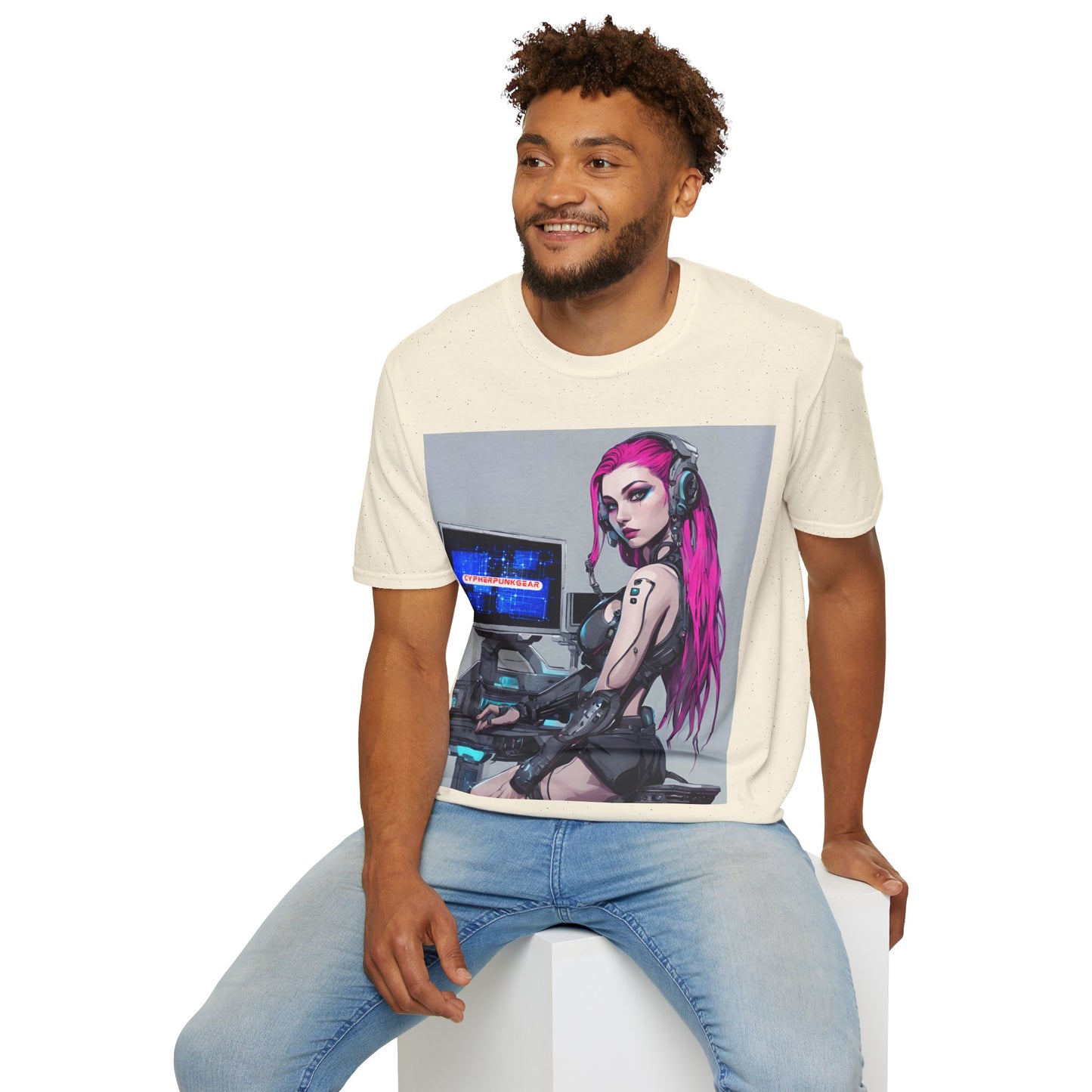 Netrunner Cyberpunk Light colors Unisex T-Shirt by cypherpunkgear.com