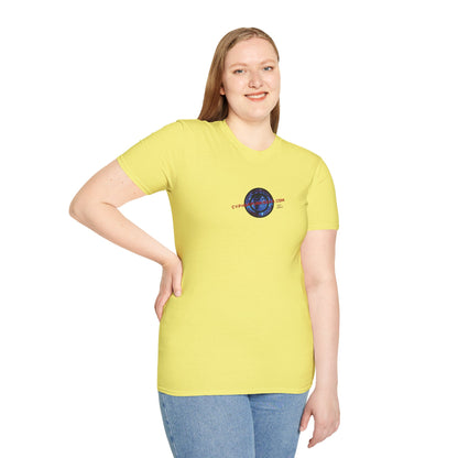 2-sided, cypherpunkgear.com logo Light colors Unisex T-Shirt by cypherpunkgear.com