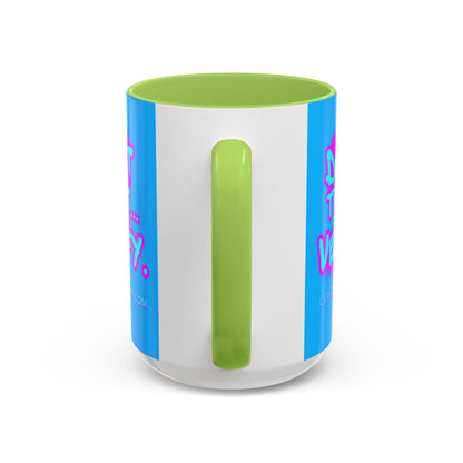 Don't Trust...Verify. Light Blue Accent Mug by cypherpunkgear.com