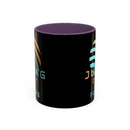 Jupiter (JUP) Orbit the Future Black Accent Mug by cypherpunkgear.com