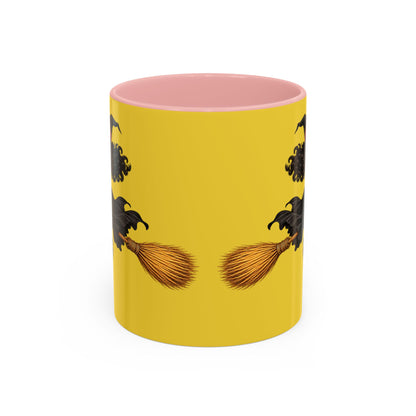 Velvet Vex Yellow Accent Mug by CreepyCrafts.boo