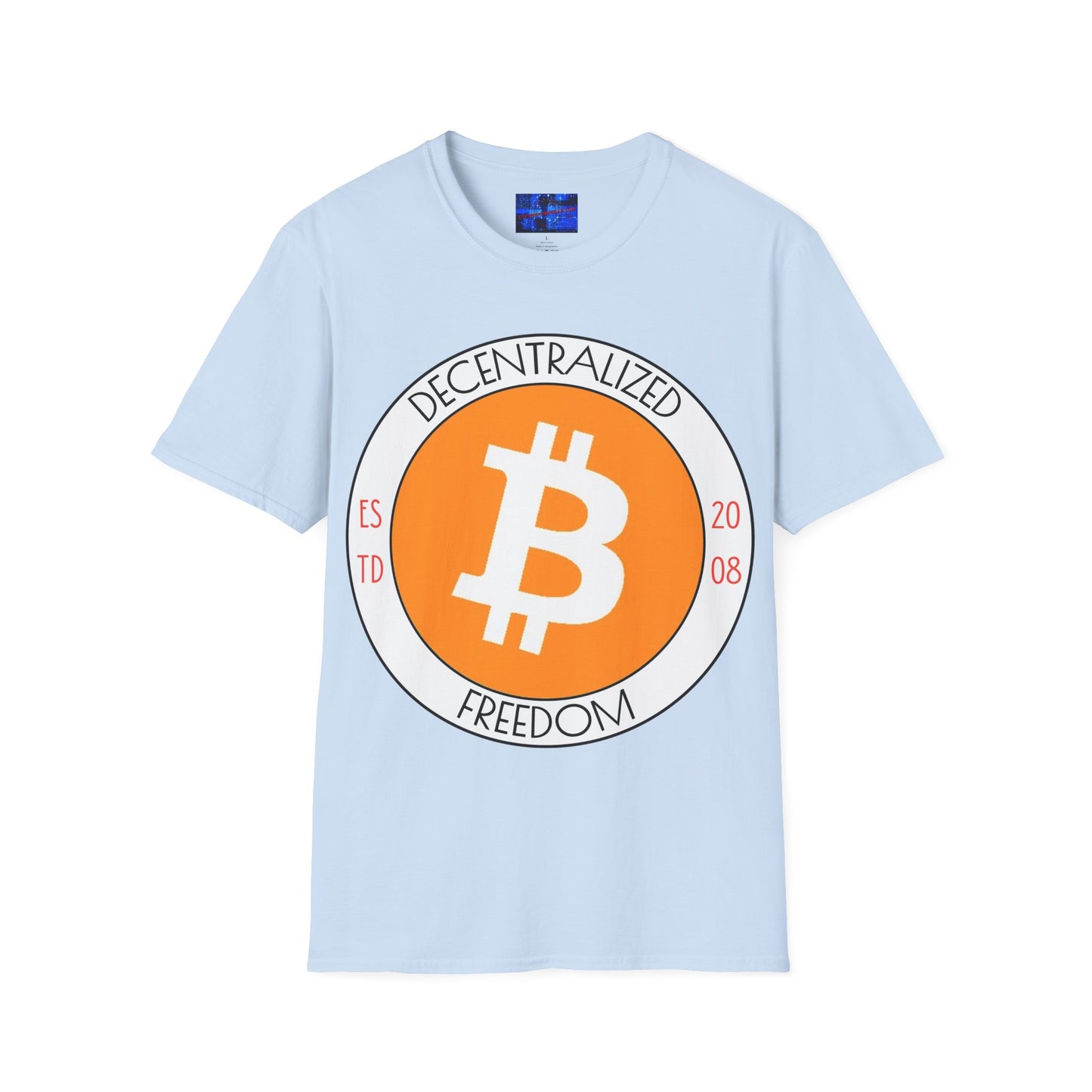 Bitcoin Decentralized Freedom LTcolors Unisex T-Shirt by cypherpunkgear.com