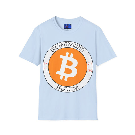 Bitcoin Decentralized Freedom LTcolors Unisex T-Shirt by cypherpunkgear.com
