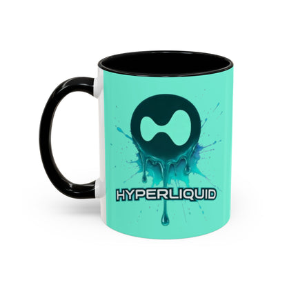 HYPE Drip Light Hyperliquid Accent Mug by cypherpunkgear.com