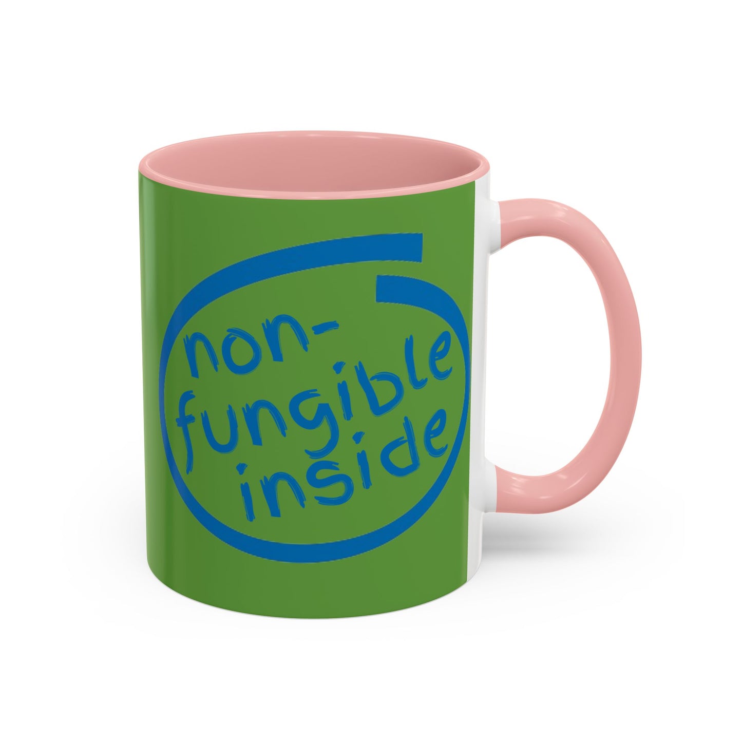 Non-Fungible Inside Green Accent Mug by cypherpunkgear.com