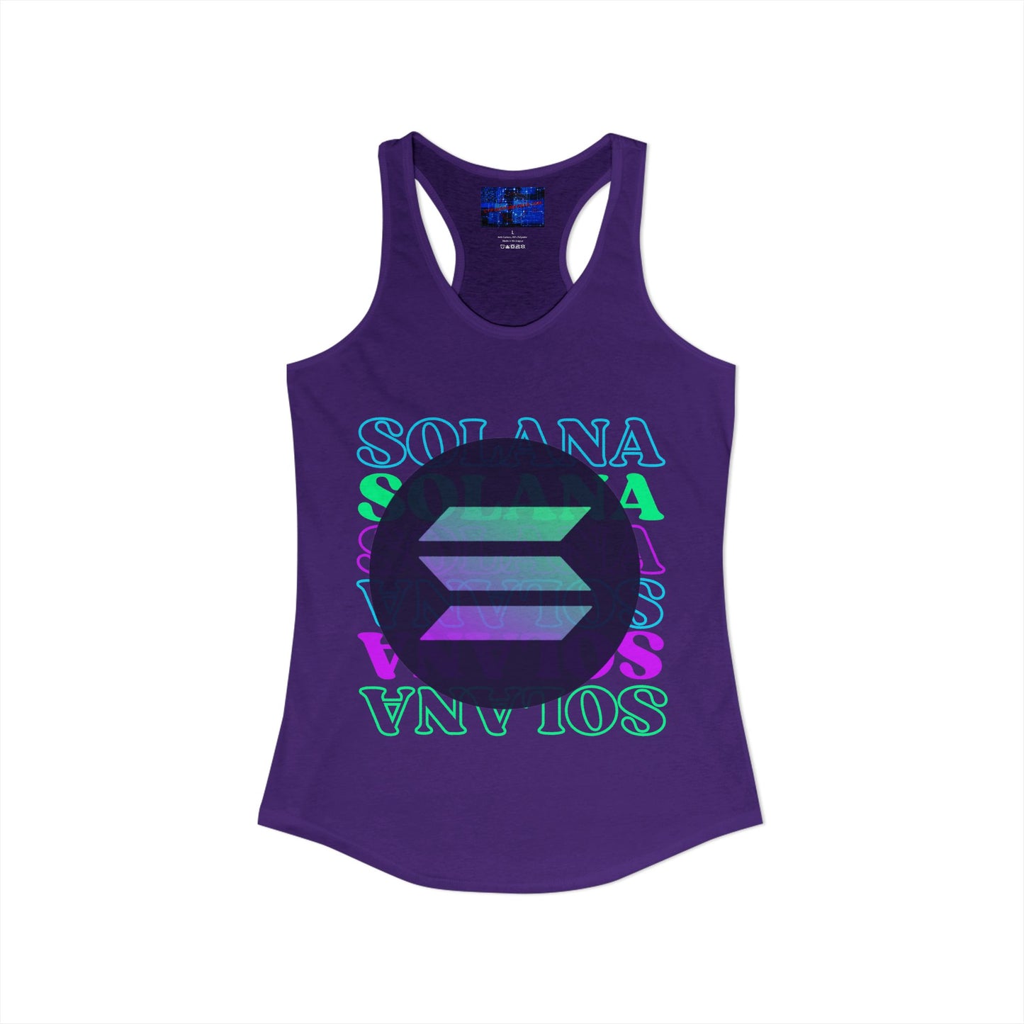 Solana, Solana, Solana (SOL) Women's Racerback Tank Top by cypherpunkgear.com