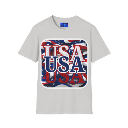 Red White and BLUE USA Patriot LTcolors Unisex T-Shirt by cypherpunkgear