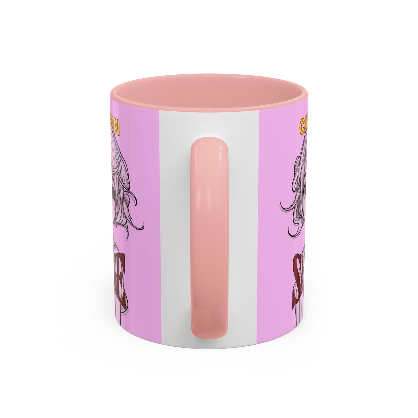 Caution, Savage Pink Accent Mug by cypherpunkgear.com