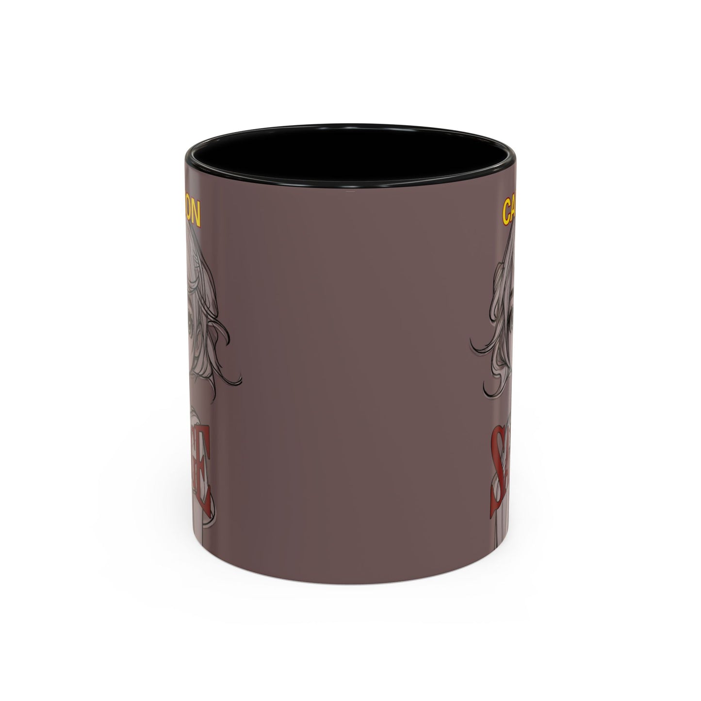 Caution, Savage Grey Accent Mug by cypherpunkgear.com