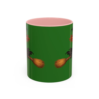 Hazel Hex Green Accent Mug by CreepyCrafts.boo
