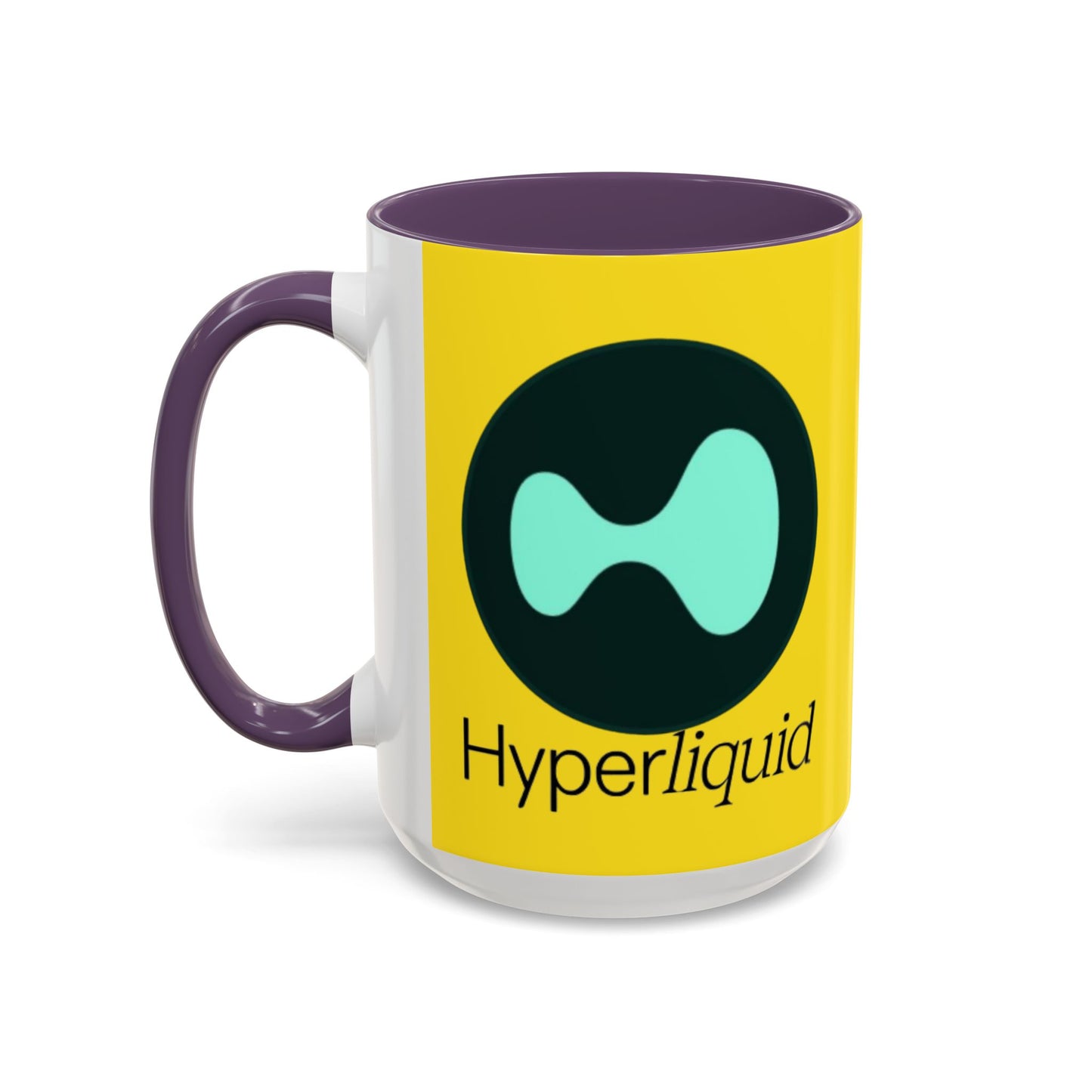 Hyperliquid Black font Yellow Accent Mug by cypherpunkgear.com