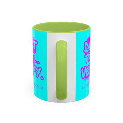 Don't Trust...Verify. Cyan Accent Mug by cypherpunkgear.com