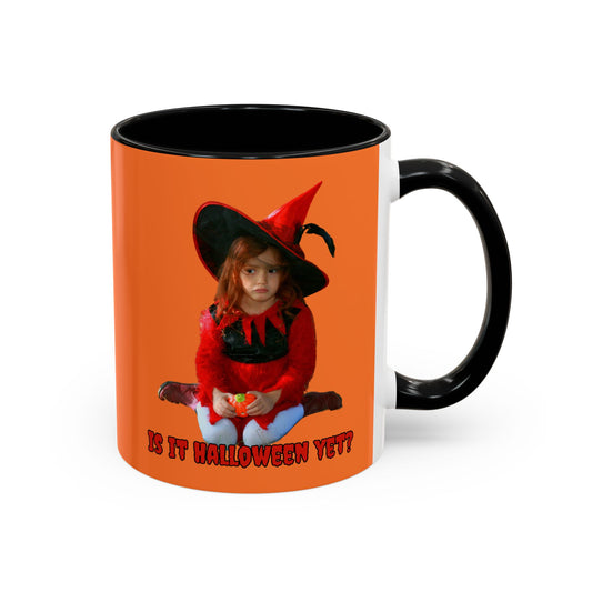 Is it Halloween yet? Orange Accent Mug by CreepyCrafts.boo