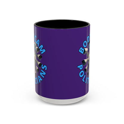 Bodycam the Politicians Cameras Purple Accent Mug by cypherpunkgear.com