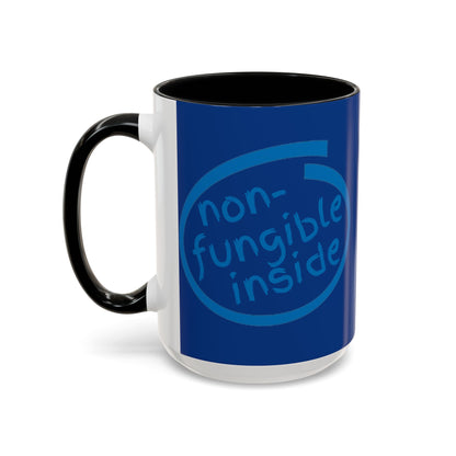 Non-Fungible Inside Dark Blue Accent Mug by cypherpunkgear.com