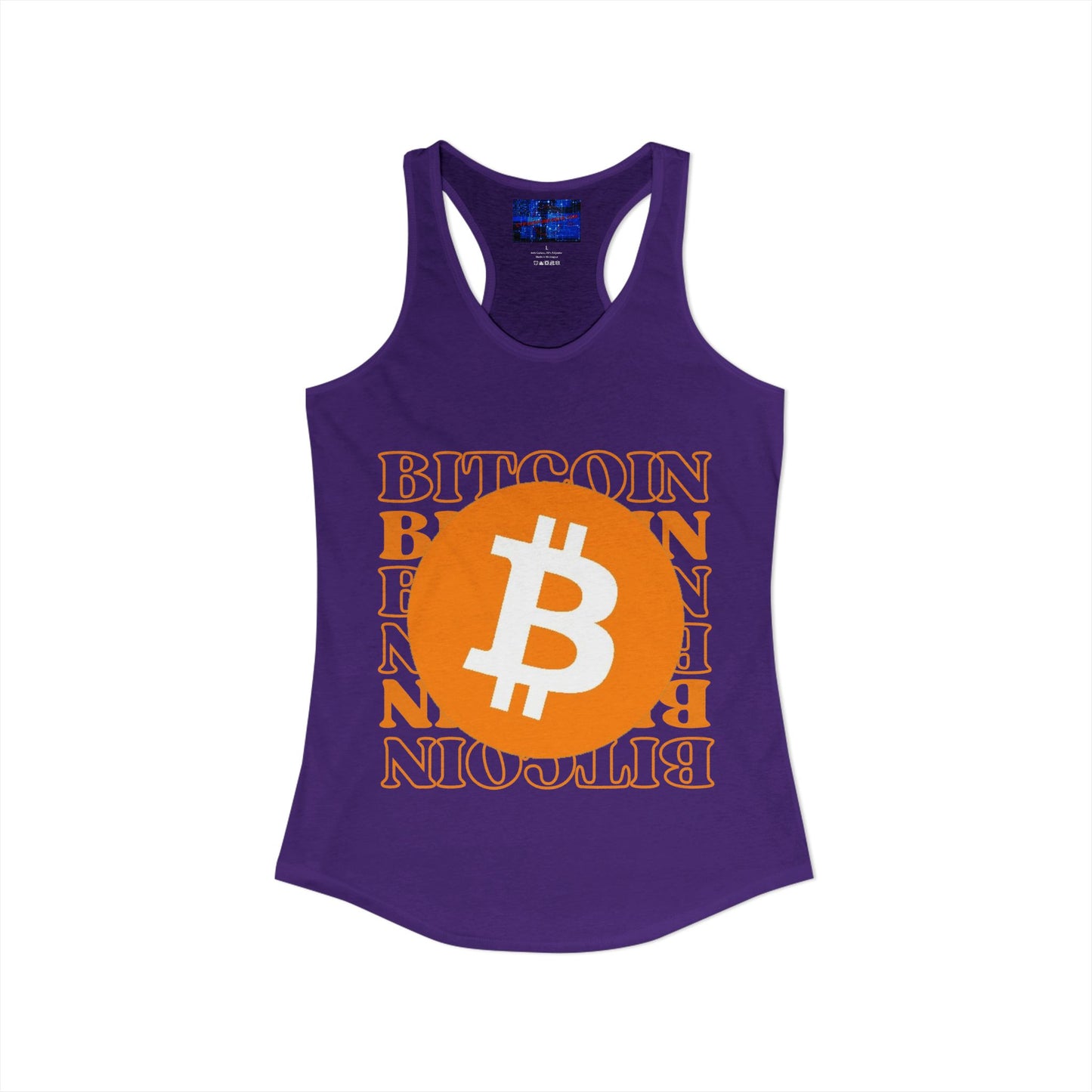 Bitcoin Bitcoin Bitcoin (BTC) Women's Racerback Tank Top by cypherpunkgear.com