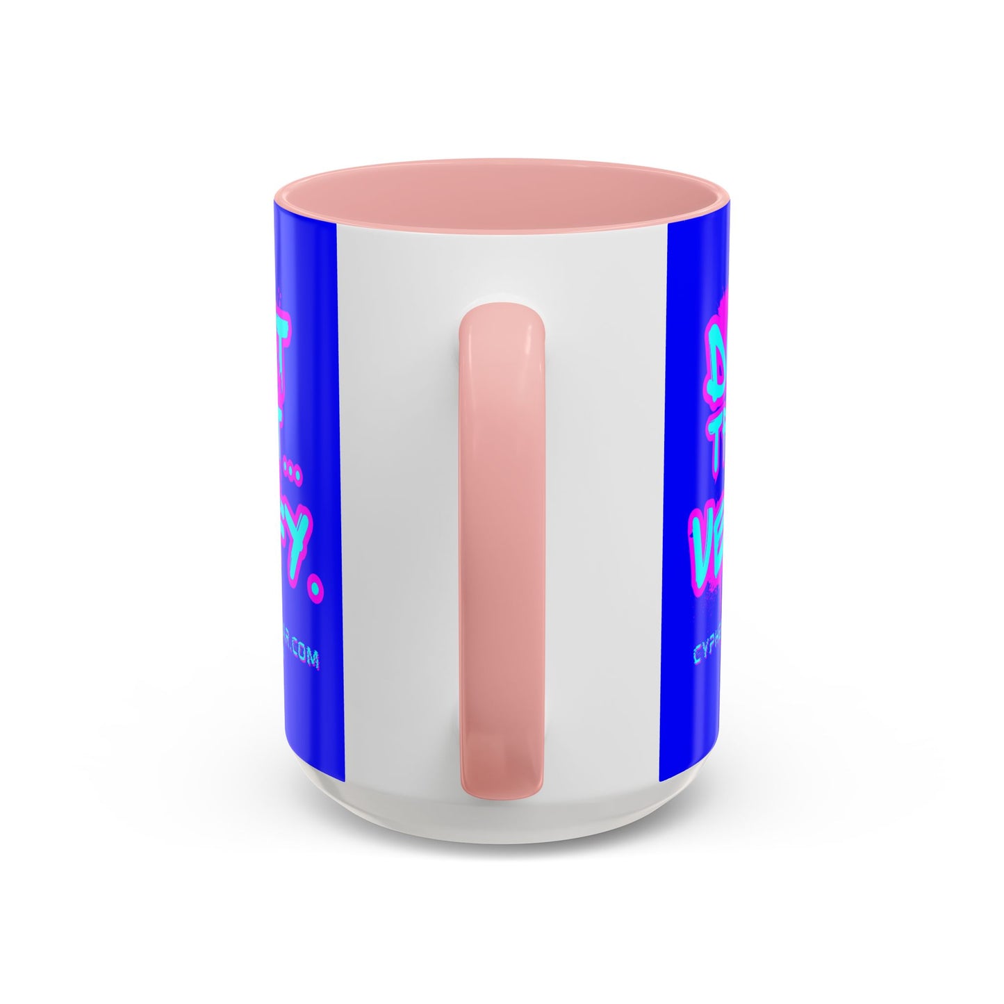 Don't Trust...Verify. Dark Blue Accent Mug by cypherpunkgear.com