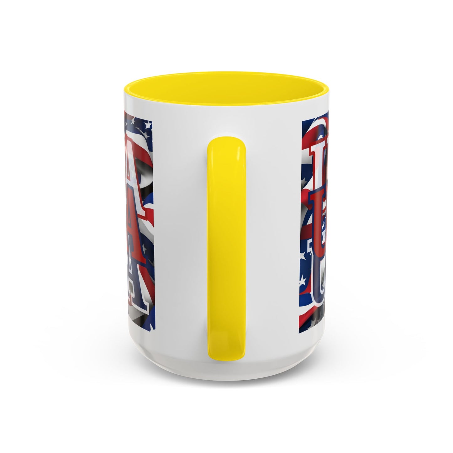 USA Red font Center Patriot Accent Mug by cypherpunkgear.com